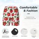 thumbnail image 3 of Balery Hand Drawn Tomatoes Bañador para hombre, shorts de playa de secado rápido con entrepierna y forro de compresión-Large, 3 of 6