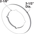 thumbnail image 2 of shiyou-Products U 9517 Lock Back Plate, 3-1/2-Inch, Chrome Plated, 2-Pack, 2 of 4