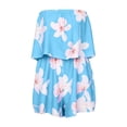 thumbnail image 5 of Jumpsuits for Women, Elegant Bandeau Rompers Sleeveless Floral Print Overalls High Waist Playsuits Shorts One Piece for Beach Coverups Holiday, 5 of 5