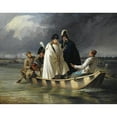 thumbnail image 2 of Anton von Perger 14x12 Gold Ornate Wood Frame and Double Matted Museum Art Print Titled - Napoleon Leaving the Lobau After the Defeat at the Battle of Aspern (1845), 2 of 4