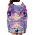 thumbnail image 4 of Chaqlin Galaxy Axolotl Girls Zip Up Hoodie Lightweight Comfy Long Sleeve with Pockets Casual Fall Top for Teens Size 13-14, 4 of 7