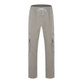 thumbnail image 5 of Cargo Sweatpants for Men 2025 Casual Relaxed Fit Elastic Waist Drawstring Cargo Pants with Pockets Mens Trousers, 5 of 8