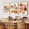 thumbnail image 3 of Cookies Watercolor Biscuits Coffee Cereal Bread French Pastry Poster Print Wall Art Pictures Canvas Painting Room Home Decor50 x 70 cm, frameless,SKU-07, 3 of 7