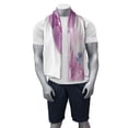 thumbnail image 2 of Butterflies Gym Towel, Orchid Reflection on Water Bloom Botany Plant Branch Anima Print, One-Sided Quick Dry Microfiber for Beach Fitness & Swimming, 60" x 30", Pink Blue White, by Ambesonne, 2 of 2