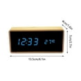 thumbnail image 2 of BallsFHK Bedroom Clock, Wooden Digital Alarm Clock, Adjustable Volume, Dimmer, Living Room Wooden Decoration, 2 of 4