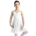 thumbnail image 1 of inlzdz Robe de Danse en Chiffon pour Filles Justaucorps de Ballet Lyrique Costume de Danseuse Performance Blanc G, 1 of 7