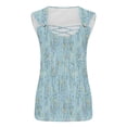 thumbnail image 4 of Njagoc3 Womens Sleeveless Tiered Hem Tank Top, Square Neck, Flowy Fit, Summer Beach & Party Wear, 4 of 6