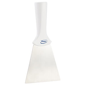 Vikan 4" Handle Mounted Stainless Steel Scraper - White (2 Units)