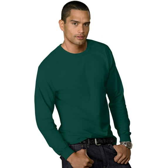 Hanes Men`s 5.2 oz COMFORTSOFT HEAVYWEIGHT T-Shirt, L, Deep Forest