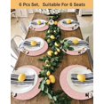 thumbnail image 4 of 15 Inch Round Placemats Set of 6, Pink Snowman Non Slip Heat Insulation PP Table Mats, Christmas Winter Snowflake Xmas Tree Washable Place Mats for Kitchen Dining Party Table Decor, 4 of 7