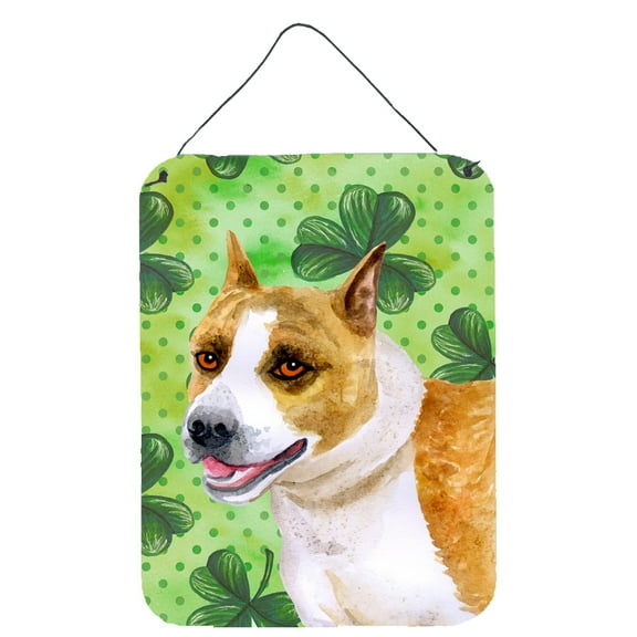 American Staffordshire St Patrick's Wall or Door Hanging Prints