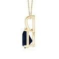 thumbnail image 2 of Angara Necklace - Natural Pear Shape 1.15 ct Blue Sapphire Pendant Necklace in 14K Yellow Gold for Women - Natural Blue Sapphire Necklace, 2 of 9