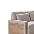 thumbnail image 2 of Benjara BM214700 Fabric Upholstered Loveseat with Deep Cushioned Seat - Off White & Brown - 29.53 x 33.46 x 53.94 in., 2 of 5