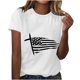 thumbnail image 5 of Camisetas de Manga Corta para las Mujeres, Blusa de Manga Corta de la Moda Del Día de la Independencia Hecha de Poliéster Cómodo para la Primavera Verano, Blusas de Manga Corta para las Mujeres, 5 of 7