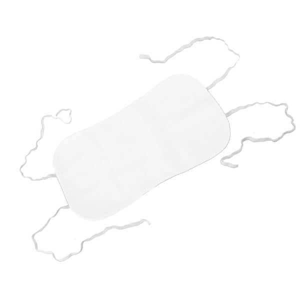 Paquete de aceite de ricino Algodón orgánico lavable reutilizable Paquete de aceite de ricino Envoltura Correa elástica ajustable Blanco
