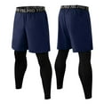 thumbnail image 5 of IROINNID Men's Sports Shorts Comfy Fake Two-piece Quick-drying Basketball Fitness Shorts, 5 of 5