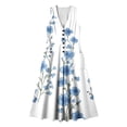 thumbnail image 7 of Dresses for Women Summer Casual Printed Dress Sleeveless Tank Dress Beach V-neck Sundress Dresses Long Dress, 7 of 7