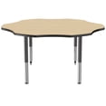 thumbnail image 5 of ECR4Kids 60in Flower Everyday T-Mold Adjustable Activity Table Maple/Black/Black - Super Leg, 5 of 8