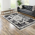 thumbnail image 4 of Unique Loom Cherokee Collection Area Rug - Boone (9' x 12' Rectangle Fossil Gray/Black), 4 of 12