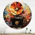 thumbnail image 2 of Designart "Colorful Phonograph composition" Music Oversized Wall Clock, 2 of 5