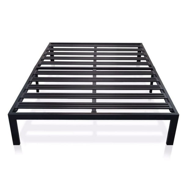 Full Size Metal Platform Bed Frame With 3 86 Inch Wide Heavy Duty Steel Slats Walmart Com Walmart Com