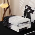thumbnail image 5 of Manfei Farm Cow Spot Zipper Twin Comforter Sets with Fitted Sheet and 2 Pillowcases,Minimalist Animal Pattern Zipper Bedding Set,Black White,Reversible, 5 of 7