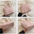 thumbnail image 6 of Womens Y2k PU Leather Shoulder Hobo Bag Soft Totes Large Handbag Pleated Top Handle Purse Designer Satchel, 6 of 7