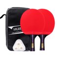 thumbnail image 3 of Table Tennis Racket Set Poplar Double-sided Anti-adhesive Ping Pong Paddle+ball, 3 of 7