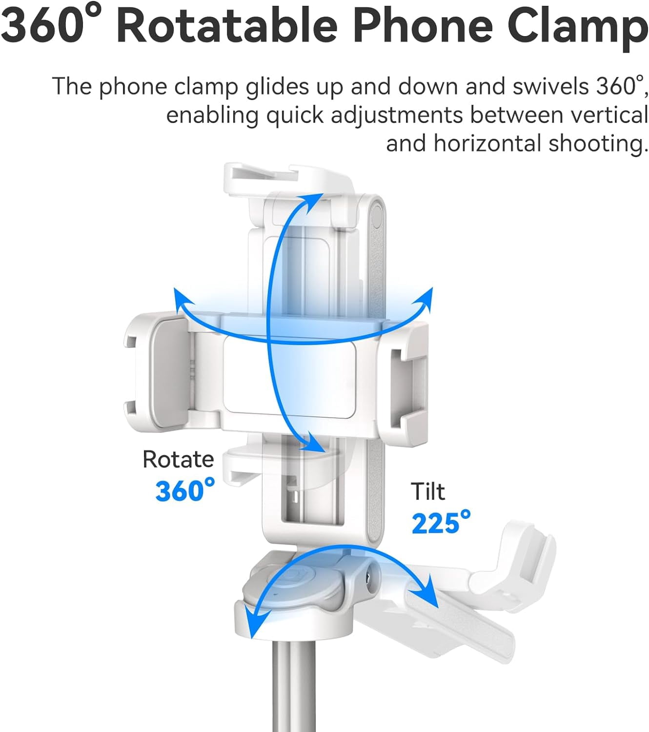 ULANZI JJ02 3 in 1 Cell Phone Tripod Stick Phone Selfie Tripod for Smartphone