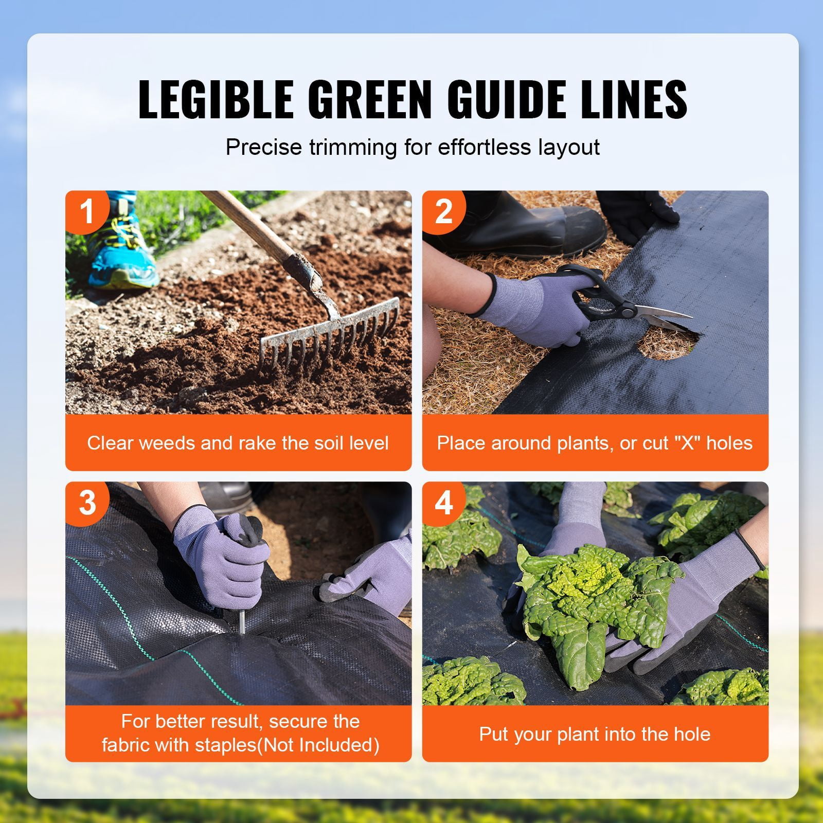 3x250 FT Weed Barrier Landscape Fabric 5OZ, Heavy  Woven Geotextile Under Gravel for Driveway, Garden Weed Control