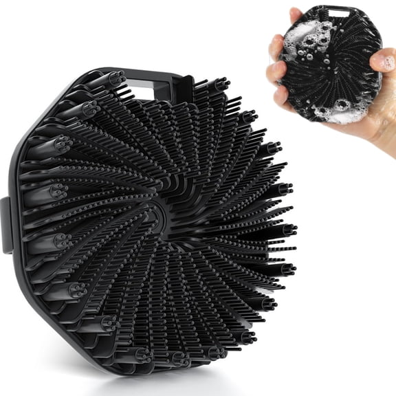 1 Pack Silicone Body Scrubber - Exfoliating Body Wash Scrubber for Effective Showering Exfoliation and Gentle Massage, Durable Shower Body Brush for Smooth and Healthy Skin