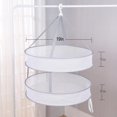 thumbnail image 3 of Mesh Folding Clothes Drying Rack, Windproof Foldable Clothes Hanging Dryer, Folded Clothes Dryer for Sweater, Socks, Towels, Underwear(2-Tier), 3 of 7
