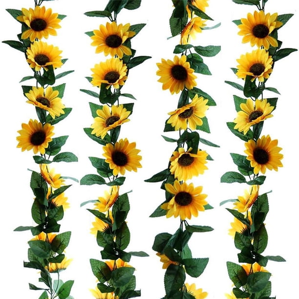 Oferta por tiempo limitado!Girasol Flor Artificial Plástico Simulación Flor Vid Decoración Simulación Girasol