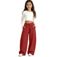 thumbnail image 3 of Landzoo Teen Girls Active Pants Curved Leg Sweatpants With Pockets Fall Casual Kid Girls Baggy Trousers, 3 of 6