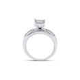 thumbnail image 3 of FB Jewels Sterling Silver Womens Round Diamond Square Ring 1/10 Cttw, 3 of 4