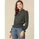 thumbnail image 2 of INSPIRE CHIC Blusa De Mujer Con Volantes Y Peplum Con Cuello Alto Y Manga Abullonada Negro XS, 2 of 6