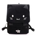 thumbnail image 1 of Mochila de lona con bordado de gato para mujer, bolso de estudiante, de moda, con dibujos animados, para la escuela, 1 of 7