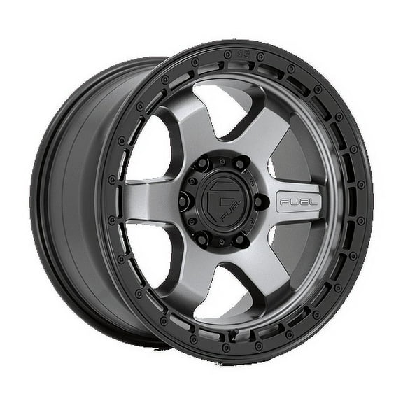Fuel 1PC Aluminum Rim D752 BLOCK 18X9in Matte Gunmetal with Black Ring Finish, D75218909457