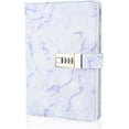 thumbnail image 1 of Marble Diary With Lock, Refillable A5 Daily Journal For Girls And Women, 192 Pages Cute Notebook With Combination Lock For Teen Girls And Boys - Purpl, 1 of 5