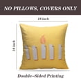 thumbnail image 2 of LALILO Throw Pillow Covers White With Creative Minimalism Fire Minimal Cushion Cover 18" x 18", 2 Pack, 2 of 6