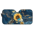 thumbnail image 2 of Yuyamidu Sunflower Car Sun Shade Windshield Blue Marble Print Car Sunshade for Windshield Butterfly Car Window Shades for SUV Truck Vehicle Blocks Sun Glare UV and Heat, 2 of 5