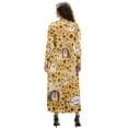 thumbnail image 2 of FKELYI Sunflower Cartoon Dog Print Womens Fall Maxi Dress V-Neck Long Sleeve Casual Dress with Pocket A-Line Flowy Tiered Dresses for Spring Winter, M, 2 of 6