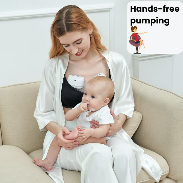  Bellababy Double Electric Breast Feeding Pumps with  21mm,24mm,27mm Flanges,Touch Screen,Pain Free Strong Suction 4 Models 9  Levels Strength : Baby
