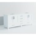 thumbnail image 3 of White Double Bath Vanity 84 In. With Marble Top - Solid Wood Material Soft Close Technology 14 Drawers & 2 Cabinets For Ample Storage Scratch And Stain Countertop Pre-drilled Single Hole Faucet W, 3 of 7