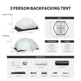 thumbnail image 2 of Tienda de campaña para mochileros Naturehike Mongar UL para 1-2 personas, impermeable, 2 of 9