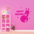 thumbnail image 3 of Sweet Dreams Cute Happy Bunny Good Night Quote Design Wall Art Sticker Designs Vinyl Stickers For Home House Walls Rooms Windows Bedroom Decoration Size (12x12 inch), 3 of 3