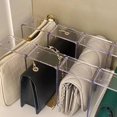 thumbnail image 3 of Purse Organizer for Closet, Plastic Storage Shelf, Stackable Purse Organizer, Clear Shelf Dividers, 3 of 4