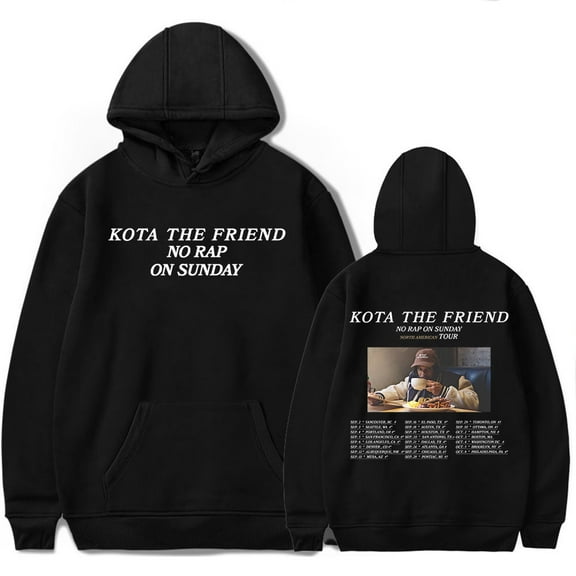 Kota The Friend No Rap On Sunday US Tour Hoodie 2025 Merch Women Man Fashion Casual Long Sleeve Sweatshirt