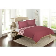 Better Homes & Gardens Solid Front Reverse Stripe Quilt, Red, Twin XL