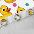 thumbnail image 4 of Manfei Colorful Polka Dots Curtains and Drapes,Cute Duck Black Out Curtains,Yellow White Curtains Pack of 2 (52x63 Each) For Kids,Super Cozy Room Decor, 4 of 6